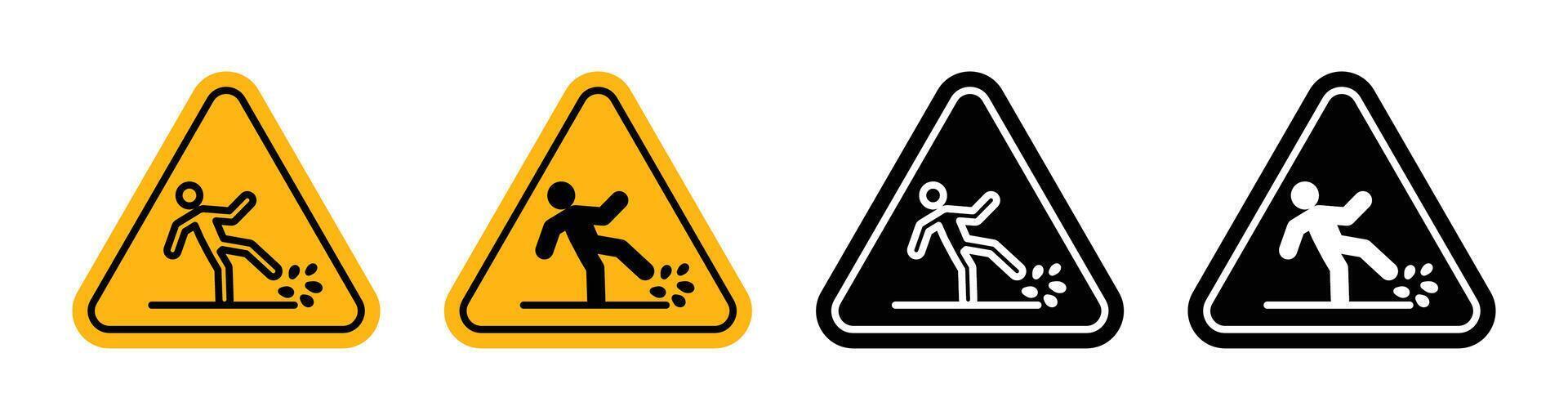 Wet Floor Sign for Safety Warnings, Hazard Prevention, and Public Notices vector