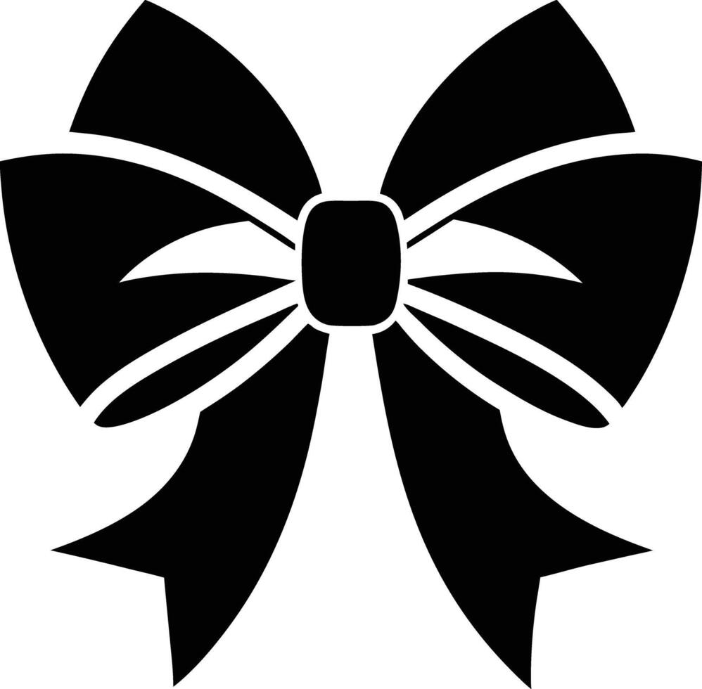 Gift Ribbon llustration black and white vector