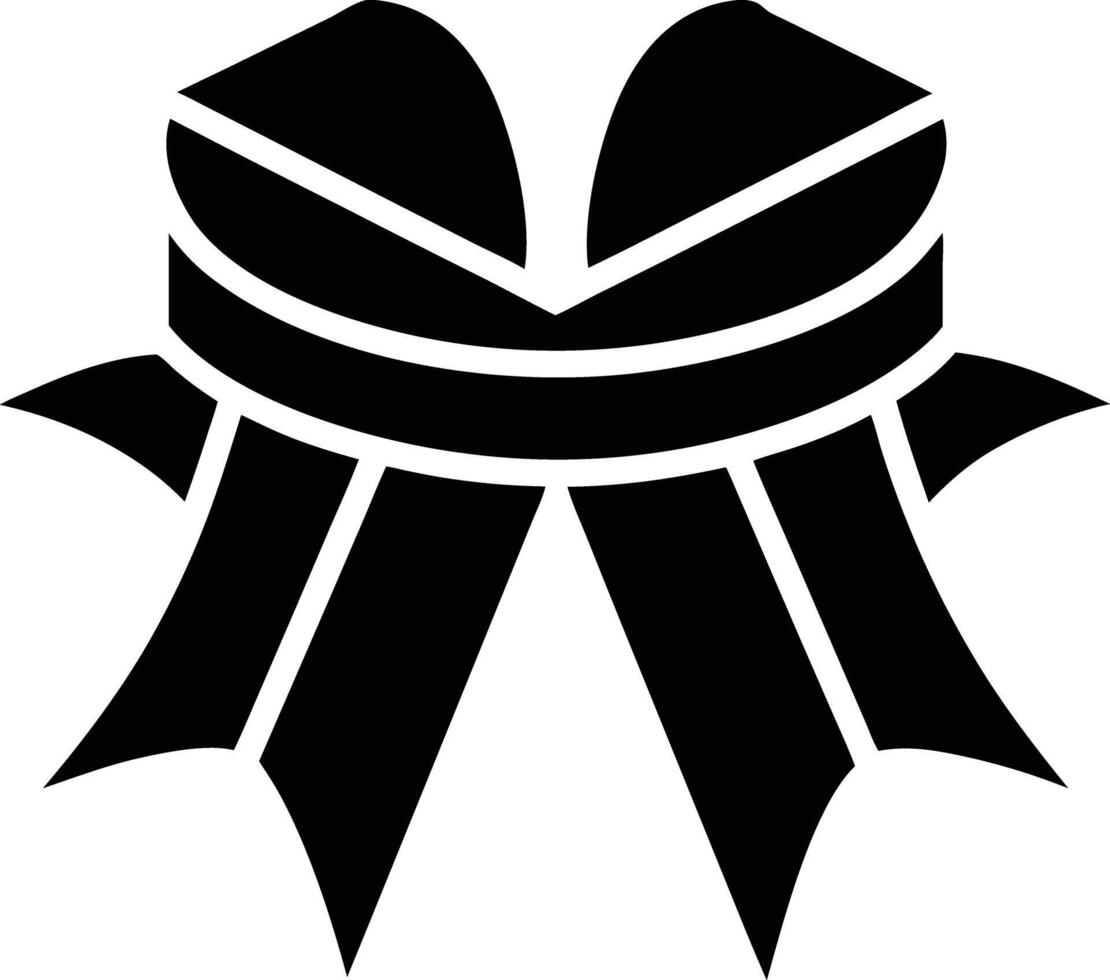 Gift Ribbon llustration black and white vector