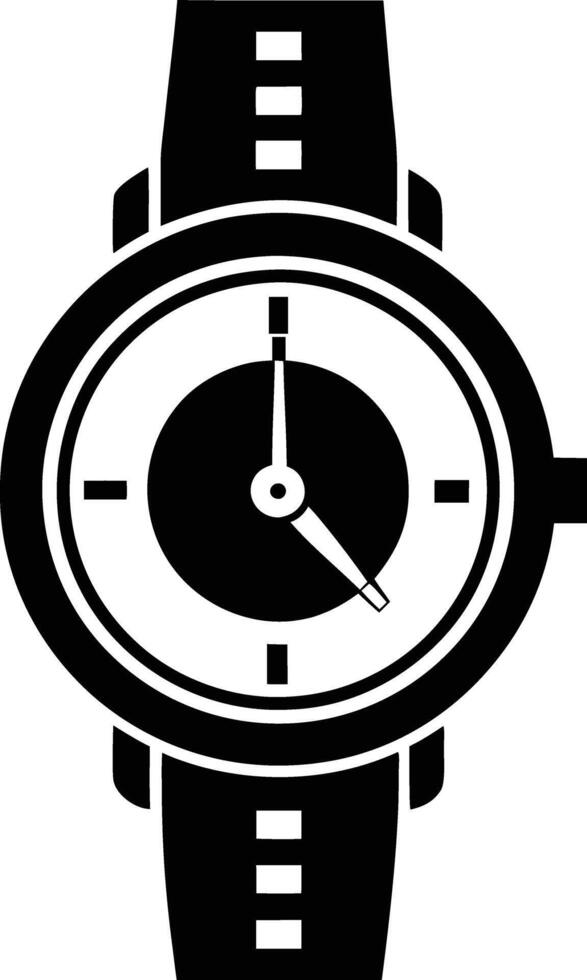 Hand watch illustration black and white 47484944 Vector Art at Vecteezy