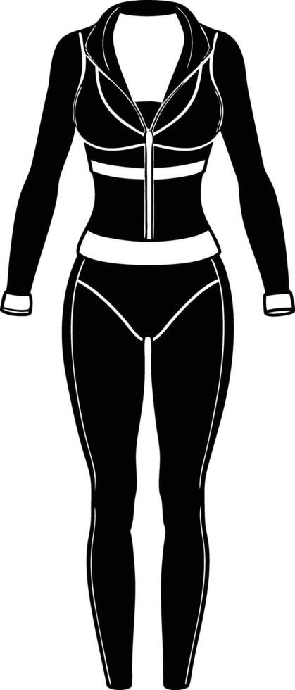 Women Full Outfit Dress illustration black and white vector