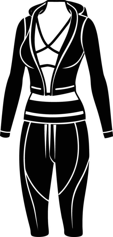 Women Full Outfit Dress illustration black and white vector