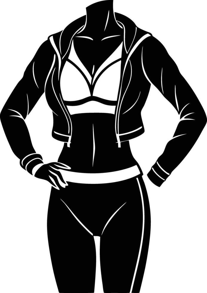 Women Full Outfit Dress illustration black and white vector