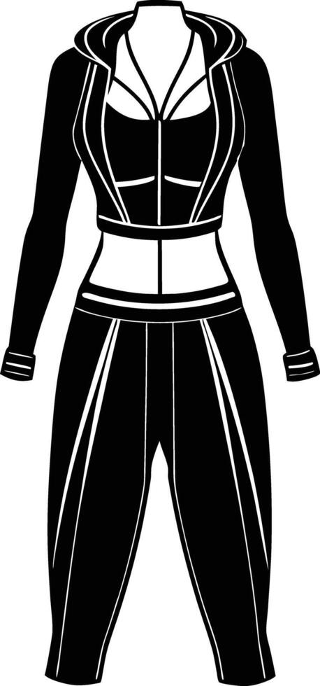 Women Full Outfit Dress illustration black and white vector