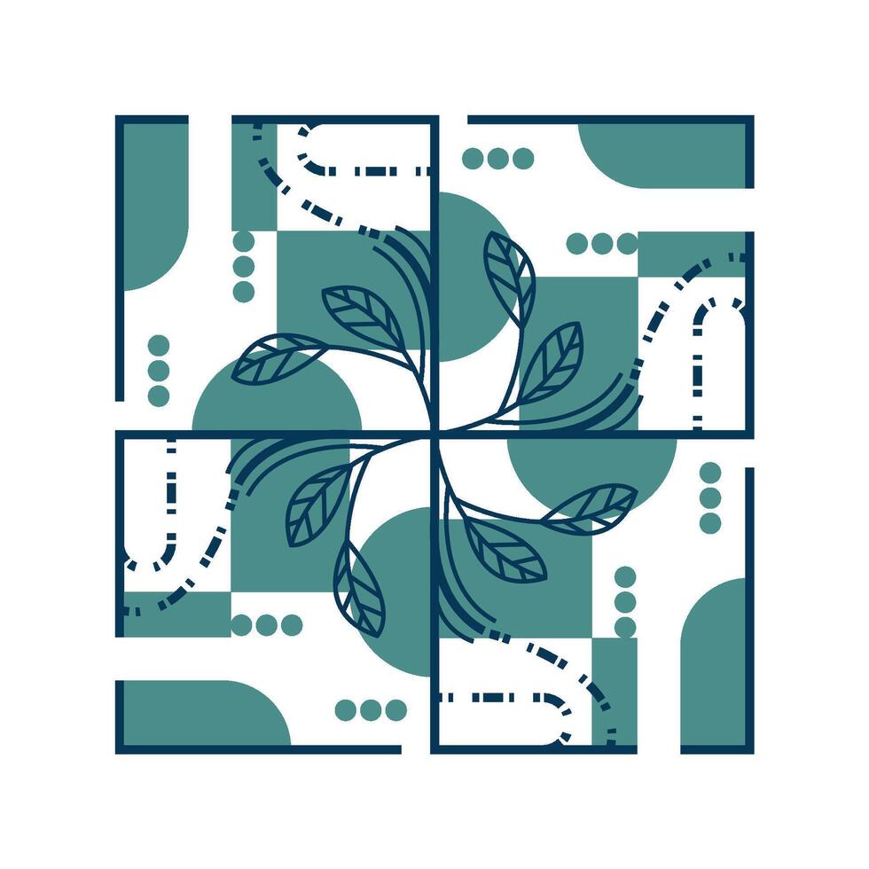 ILLUSTRATION 215, ABSTRACT NATURE AND GEOMETRIC ILLUSTRATION vector