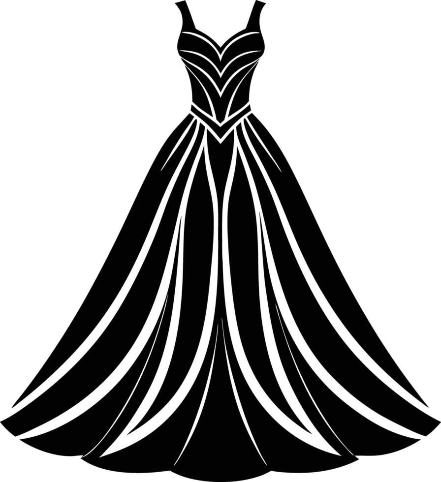 women dress illustration black and white vector