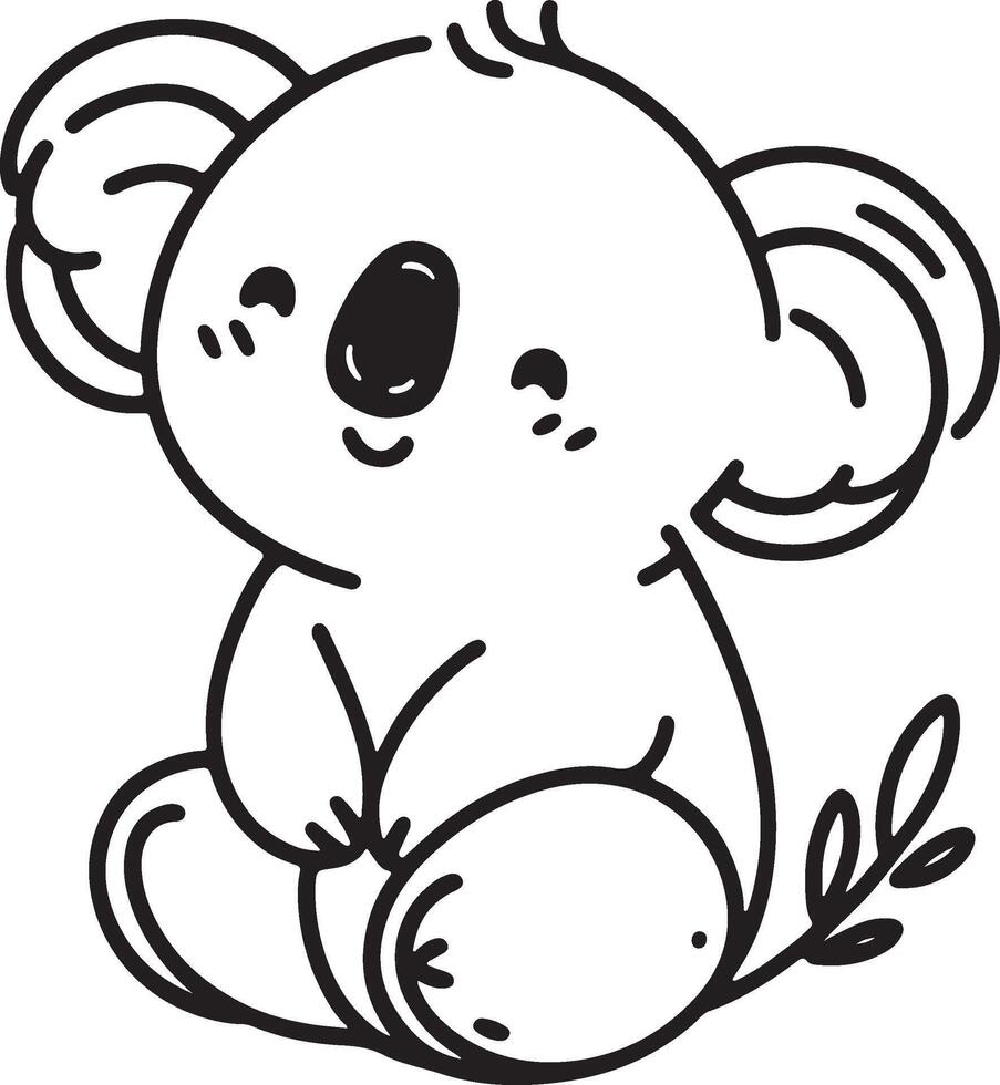 Cute Cartoon Animal Doodle playful and minimal vector
