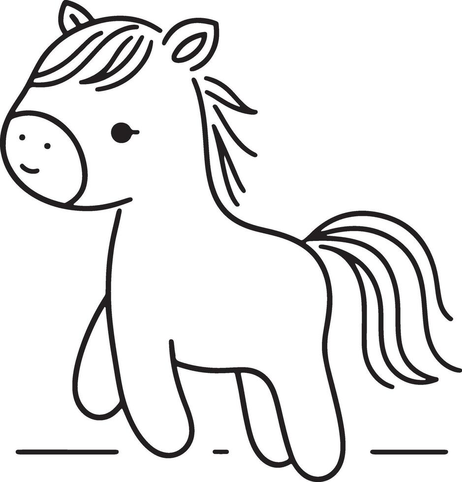 Cute Cartoon Animal Doodle playful and minimal vector