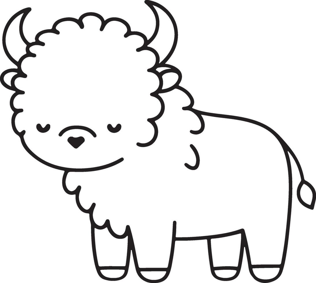 Cute Cartoon Animal Doodle playful and minimal vector