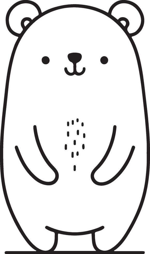 Cute Cartoon Animal Doodle playful and minimal vector