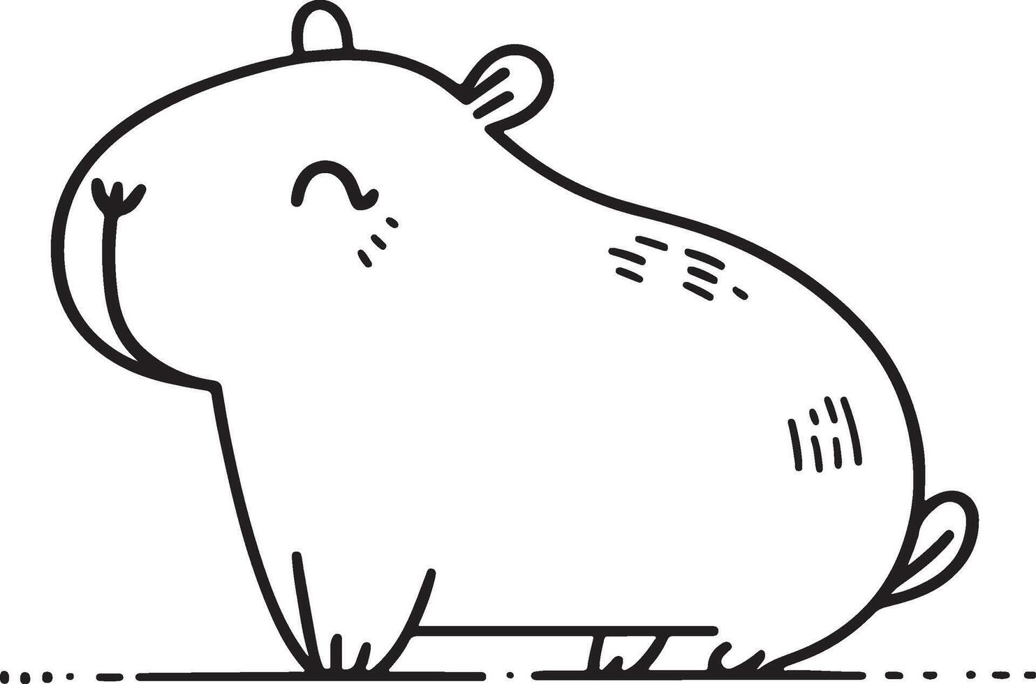 Cute Cartoon Animal Doodle playful and minimal vector