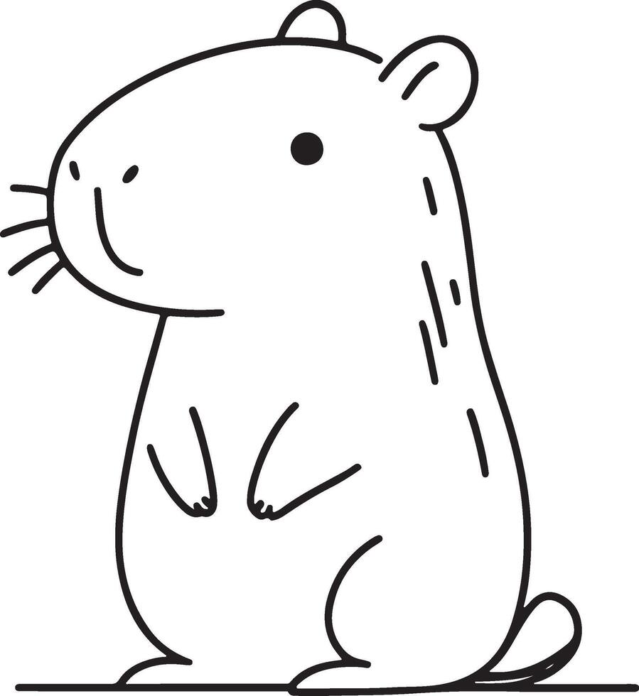 Cute Cartoon Animal Doodle playful and minimal vector