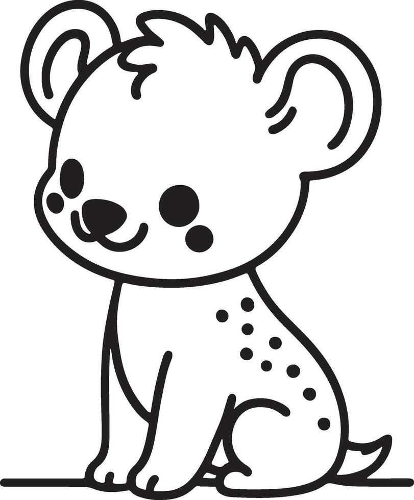 Cute Cartoon Animal Doodle playful and minimal vector
