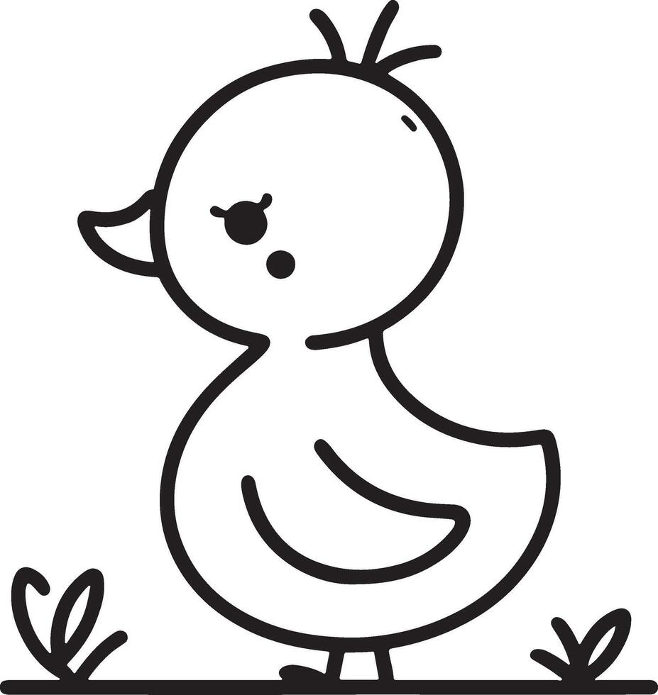Cute Cartoon Animal Doodle playful and minimal vector