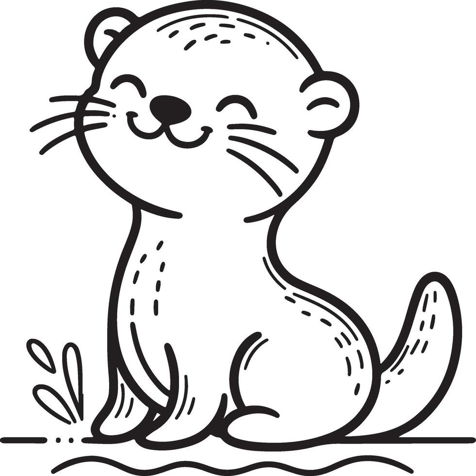 Cute Cartoon Animal Doodle playful and minimal vector