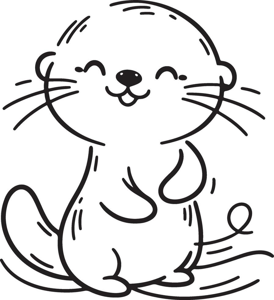 Cute Cartoon Animal Doodle playful and minimal vector