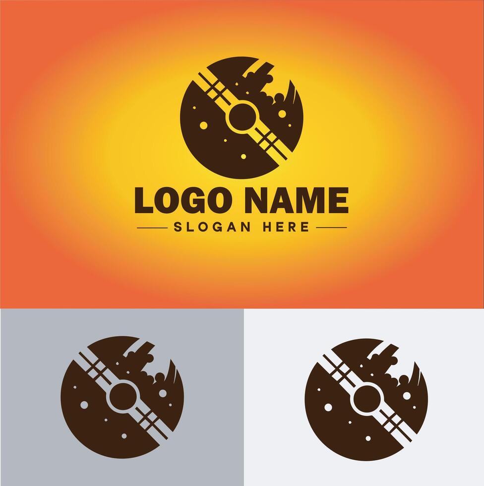 Moon logo icon for business brand app icon stars Moon Night bed logo template vector