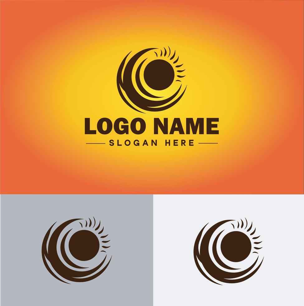 Moon logo icon for business brand app icon stars Moon Night bed logo template vector