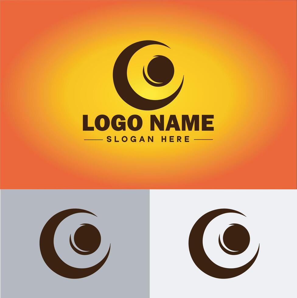 Moon logo icon for business brand app icon stars Moon Night bed logo template vector