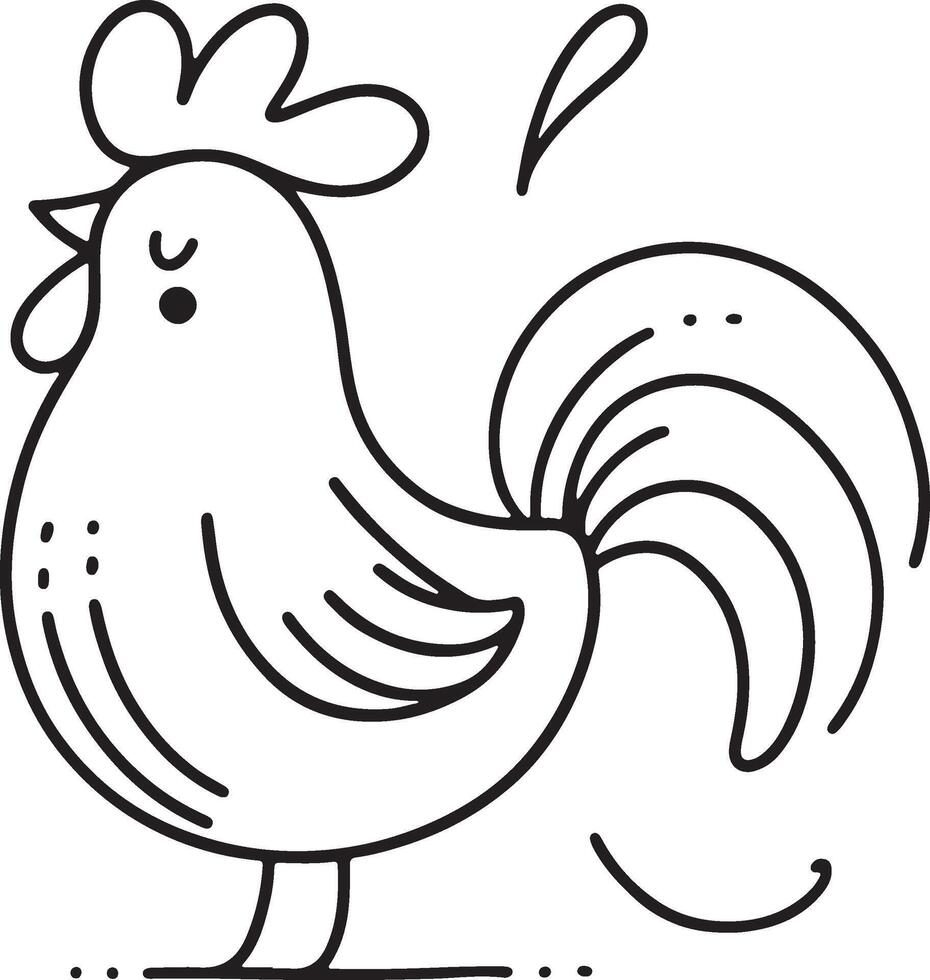 Cute Cartoon Animal Doodle playful and minimal vector