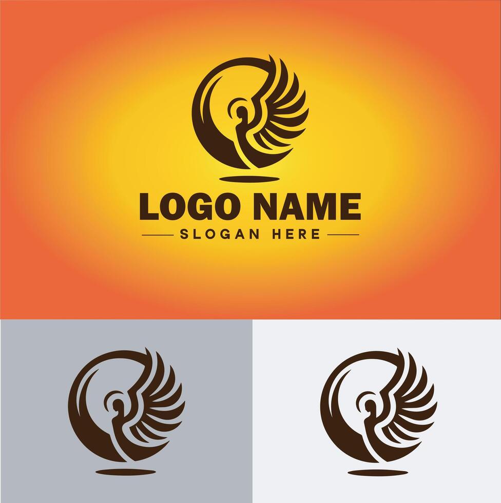 Moon logo icon for business brand app icon stars Moon Night bed logo template vector