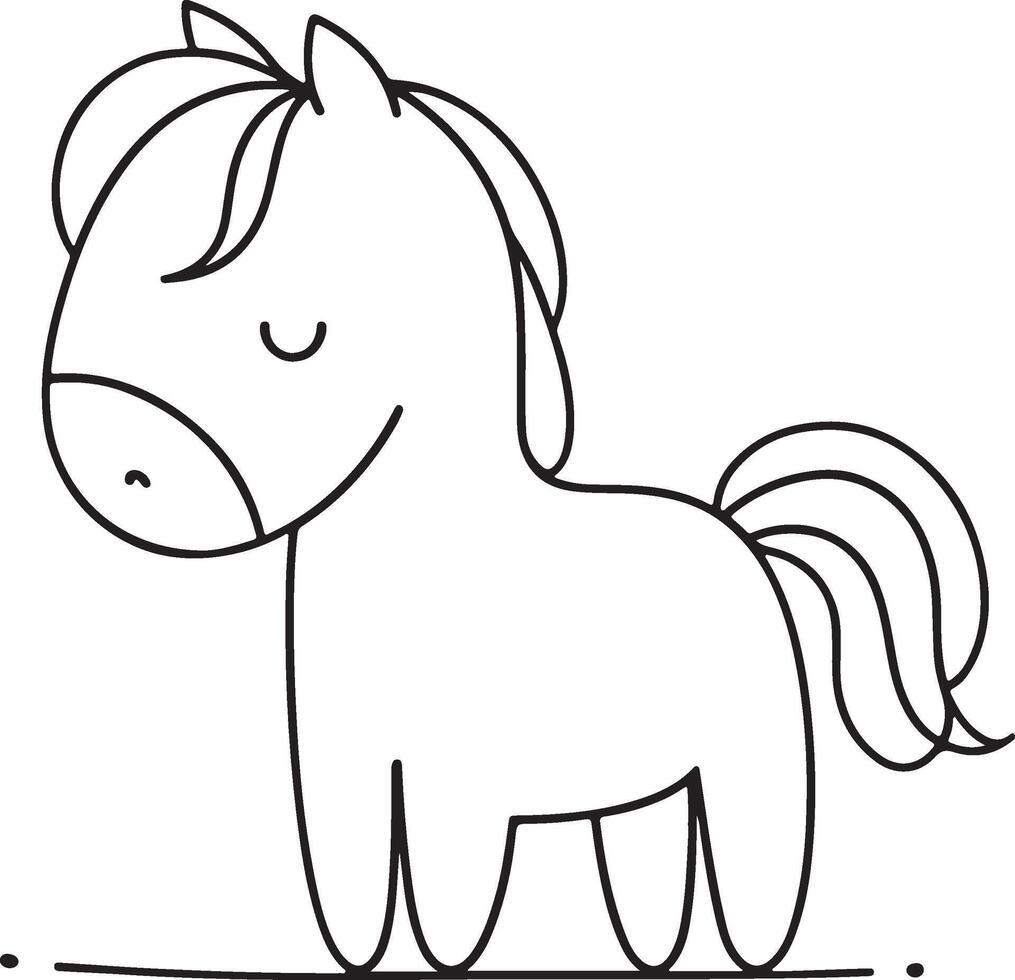 Cute Cartoon Animal Doodle playful and minimal vector
