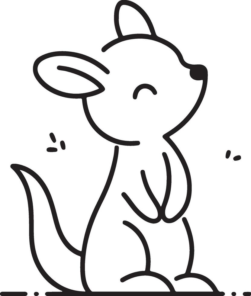 Cute Cartoon Animal Doodle playful and minimal vector
