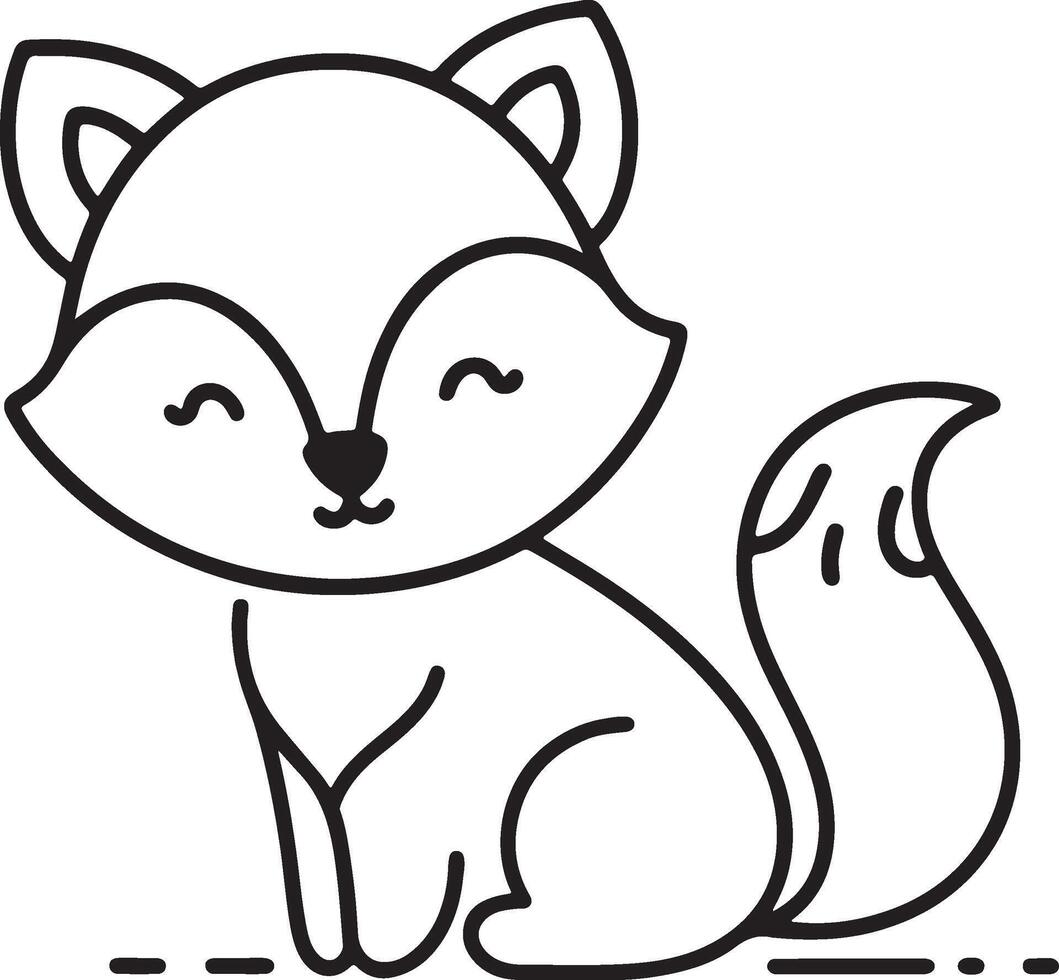 Cute Cartoon Animal Doodle playful and minimal vector