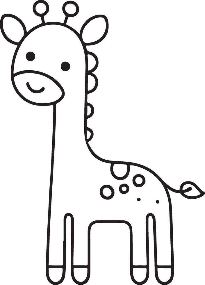 Cute Cartoon Animal Doodle playful and minimal vector