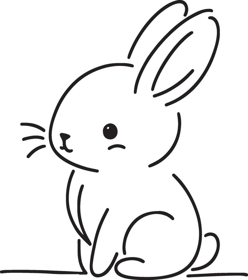 Cute Cartoon Animal Doodle playful and minimal vector