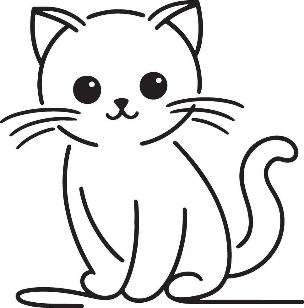 Cute Cartoon Animal Doodle playful and minimal vector