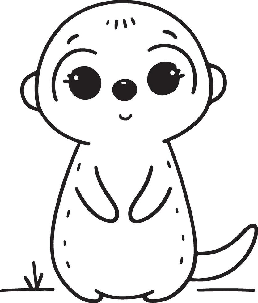 Cute Cartoon Animal Doodle playful and minimal vector