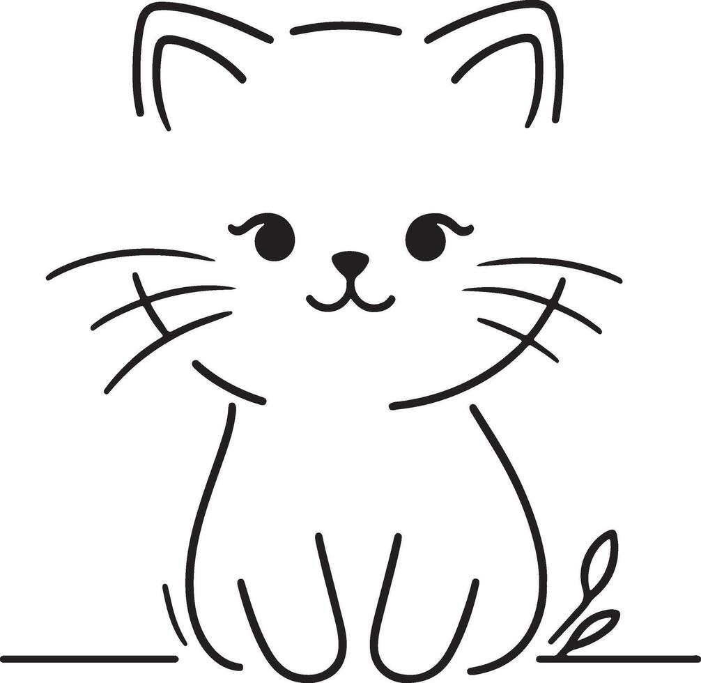 Cute Cartoon Animal Doodle playful and minimal vector