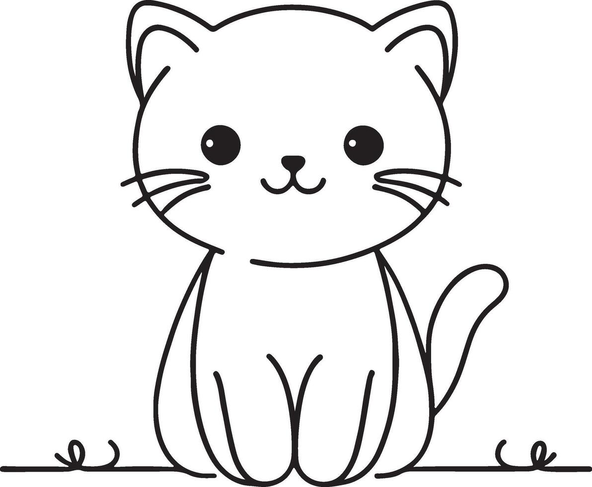 Cute Cartoon Animal Doodle playful and minimal vector