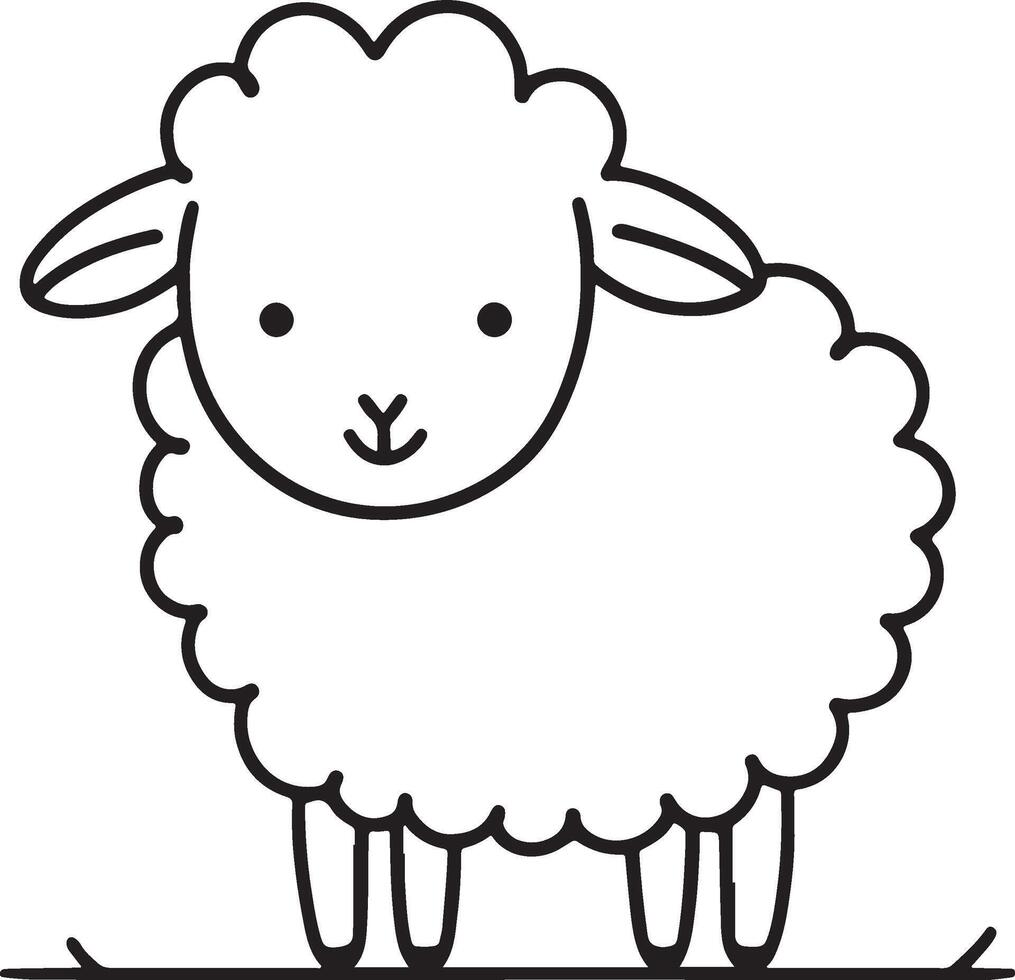 Cute Cartoon Animal Doodle playful and minimal vector