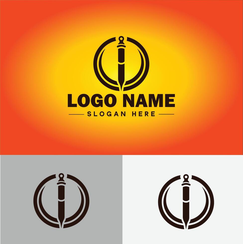 Pen write pencil logo icon for business brand app icon School Education University College Academic Campus pen logo template vector
