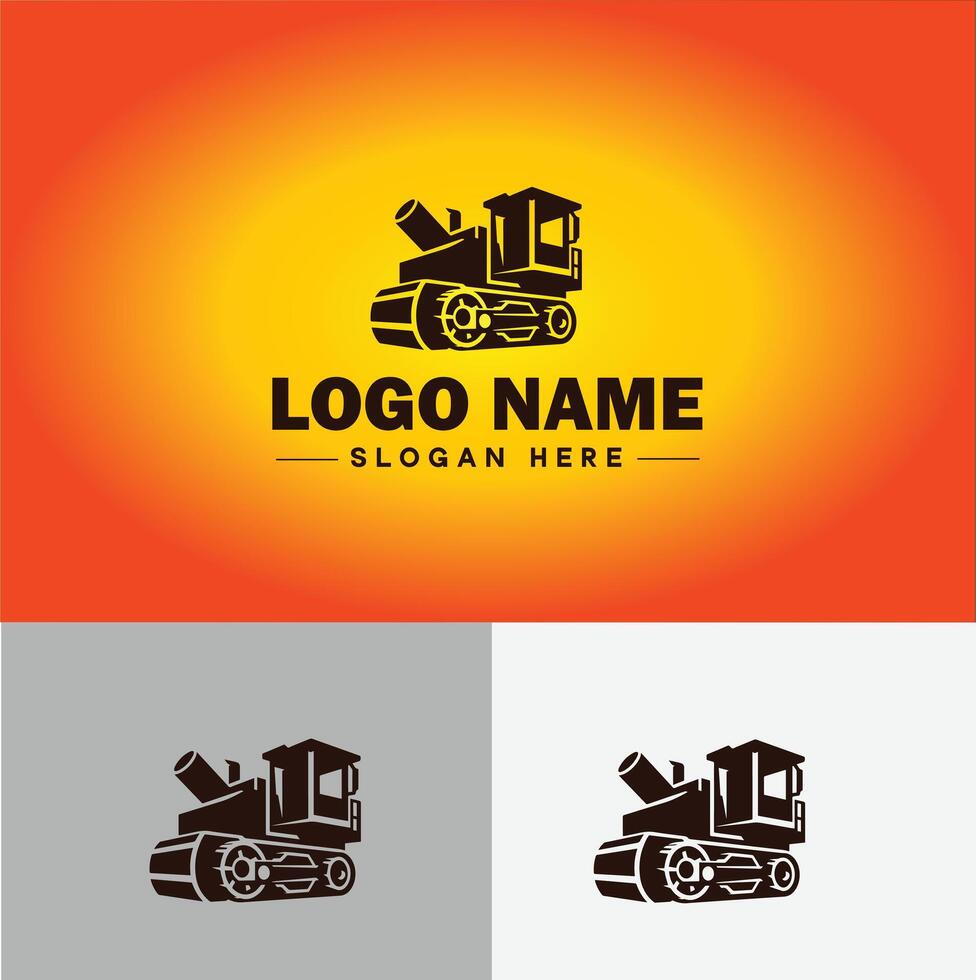 Tractor farm agriculture logo icon for business brand app icon farm industries machinery Tractor logo template vector