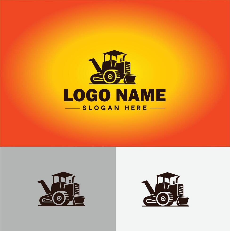 Tractor farm agriculture logo icon for business brand app icon farm industries machinery Tractor logo template vector