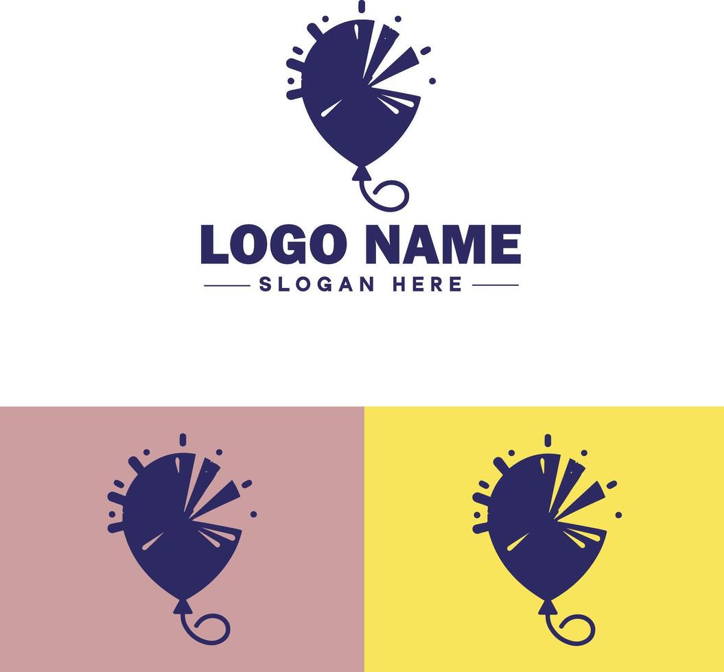 Balloon logo icon for business brand app icon party celebration logo balloon template vector