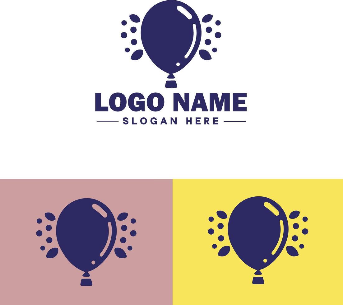 Balloon logo icon for business brand app icon party celebration logo balloon template vector