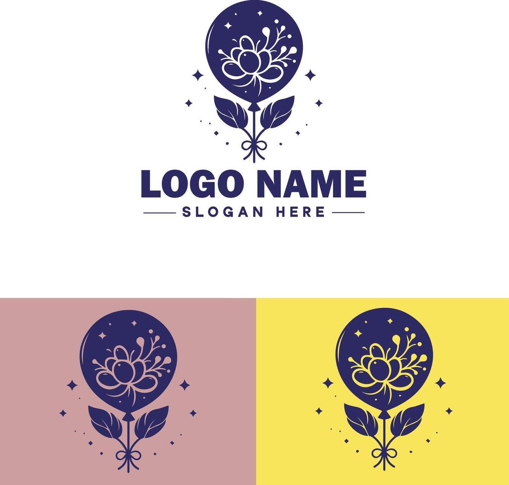 Balloon logo icon for business brand app icon party celebration logo balloon template vector