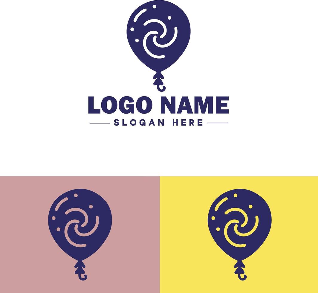 Balloon logo icon for business brand app icon party celebration logo balloon template vector