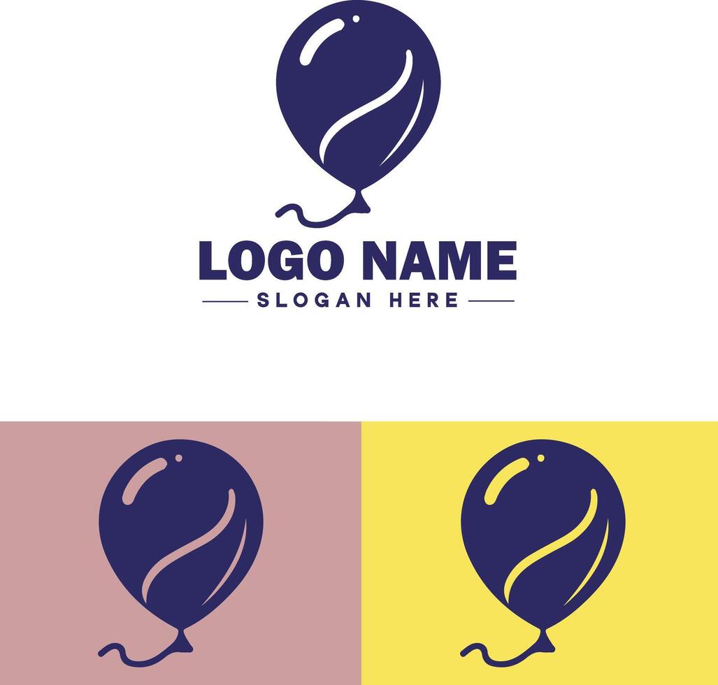 Balloon logo icon for business brand app icon party celebration logo balloon template vector