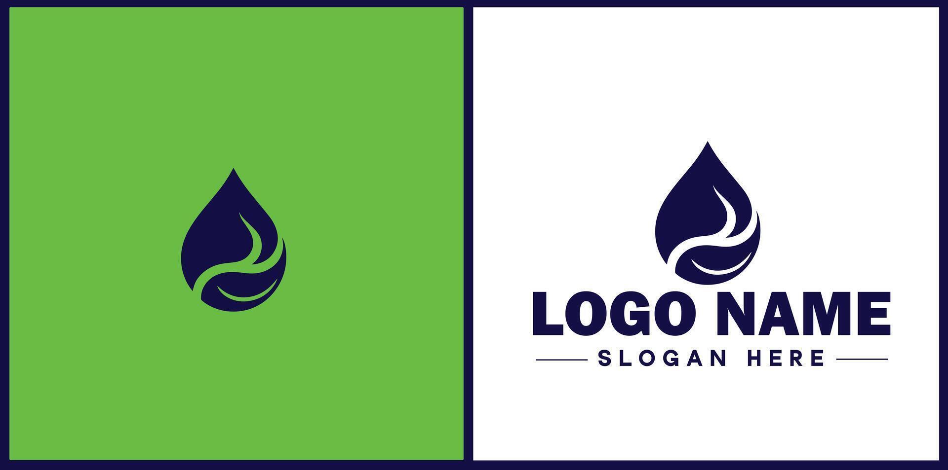 Water drop aqua rain dew droplet logo icon for business brand app icon water drop logo template vector