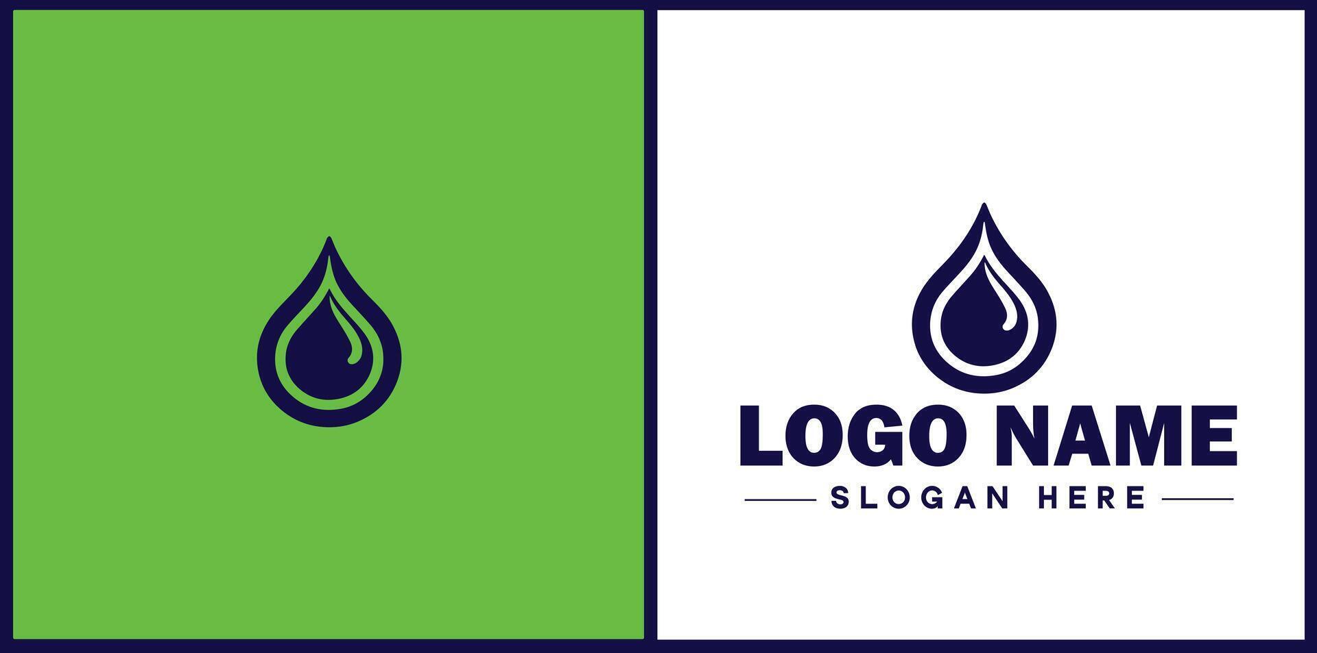Water drop aqua rain dew droplet logo icon for business brand app icon water drop logo template vector