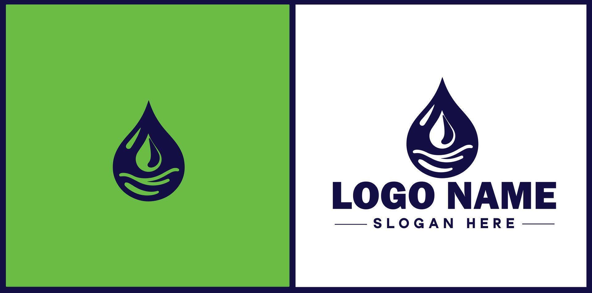 Water drop aqua rain dew droplet logo icon for business brand app icon water drop logo template vector