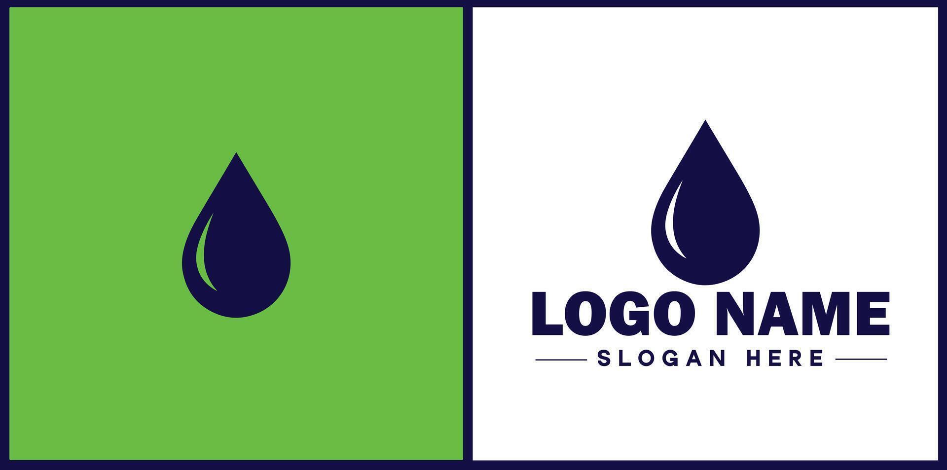 Water drop aqua rain dew droplet logo icon for business brand app icon water drop logo template vector