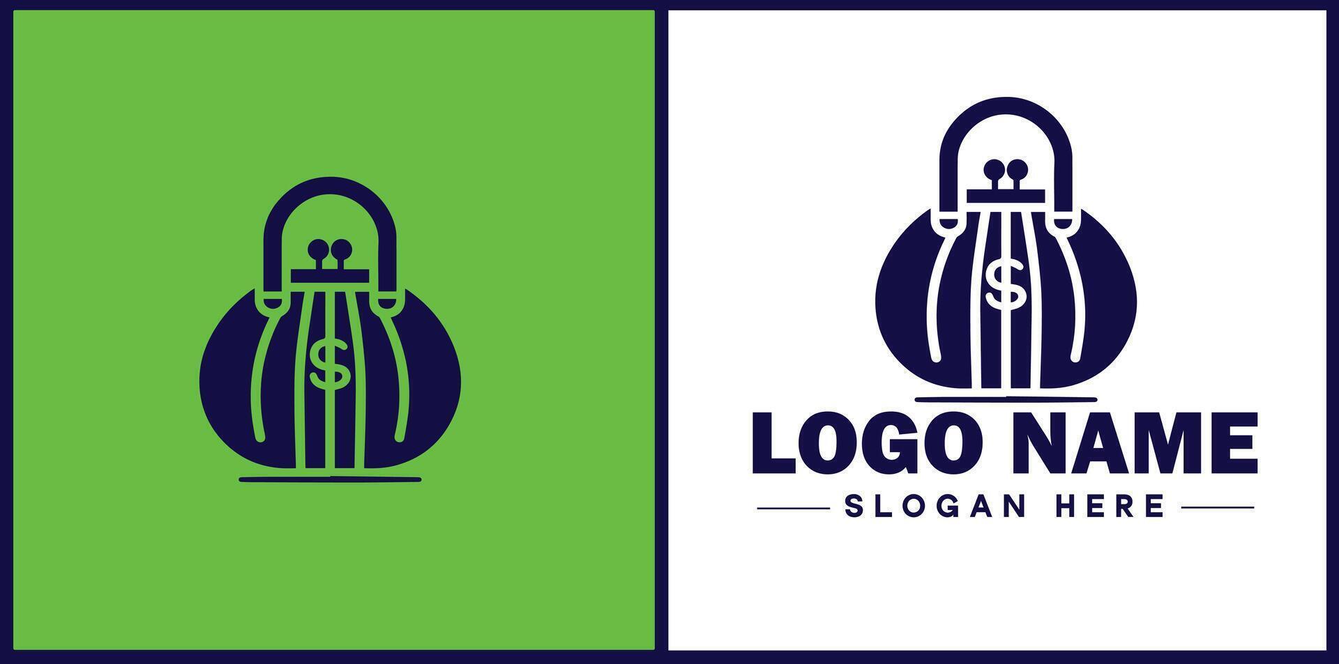 money bag logo icon for business brand app icon dollar Sack cash bank financial logo template vector