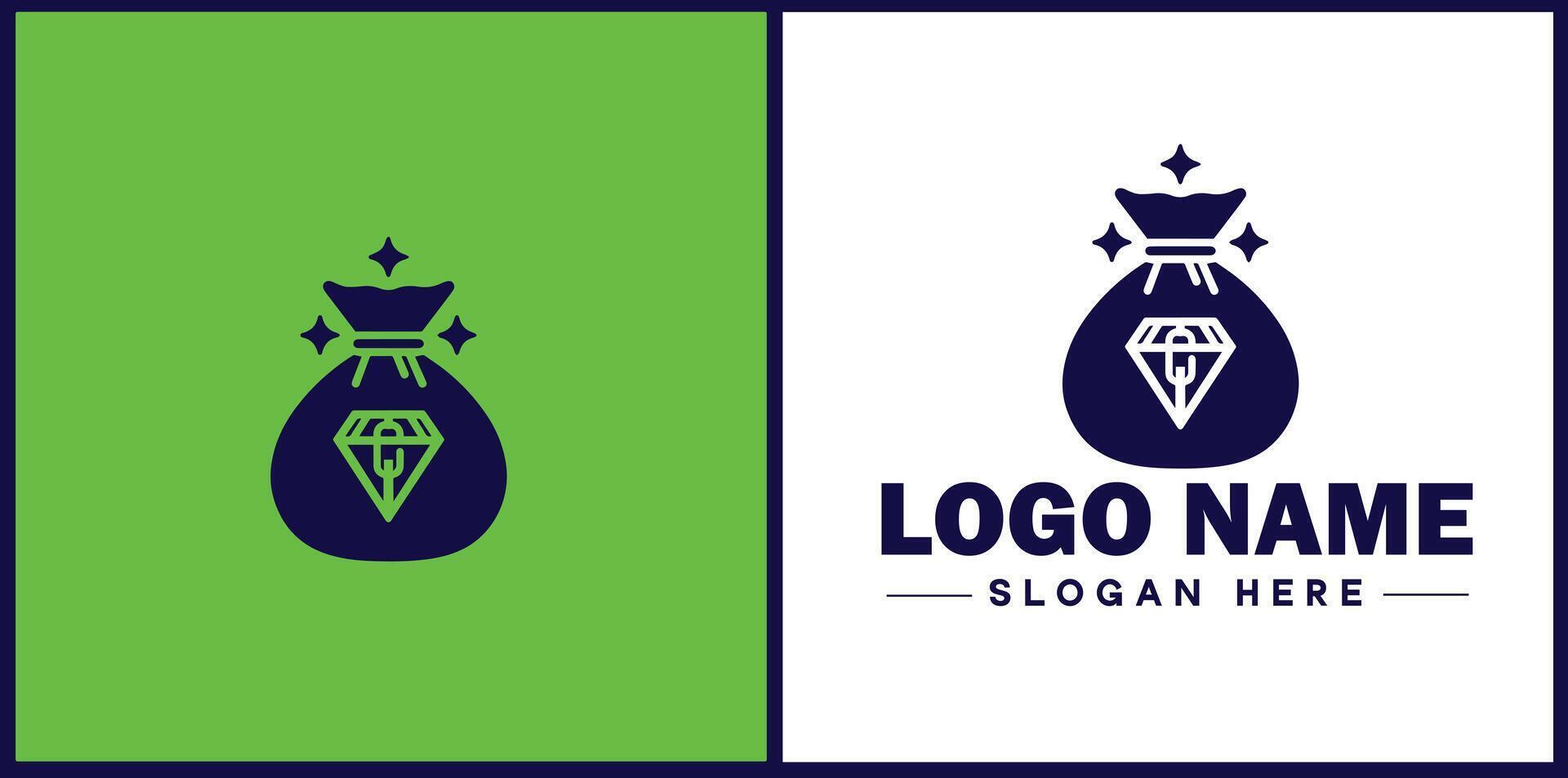 money bag logo icon for business brand app icon dollar Sack cash bank financial logo template vector