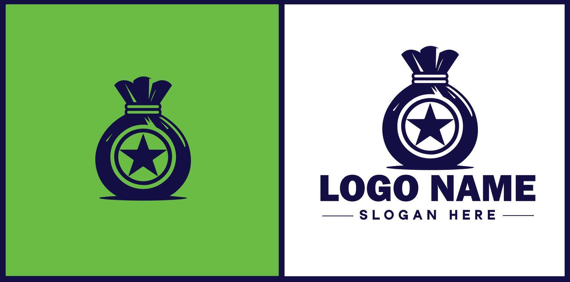 money bag logo icon for business brand app icon dollar Sack cash bank financial logo template vector